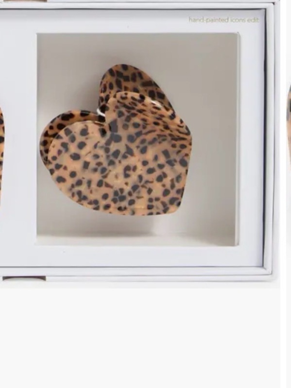 Solar Eclipse Leopard Heart Hair Clip in Brown and Travel Bag